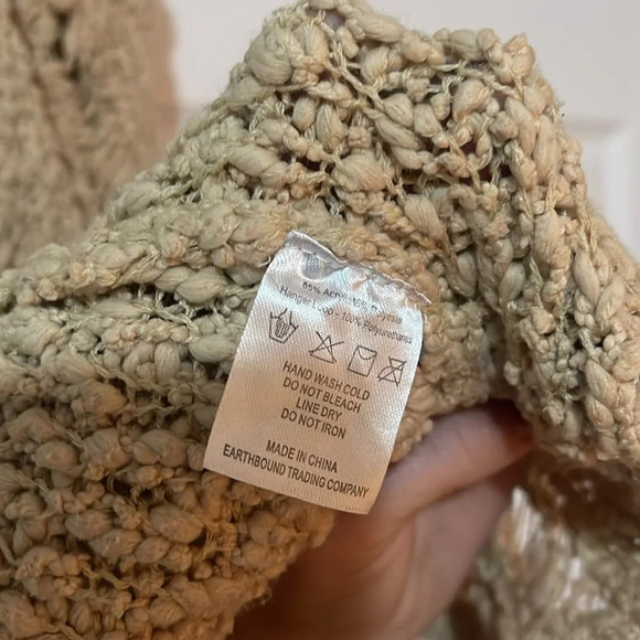 Earthbound trading co boho style cream cardigan - Picture 4 of 6